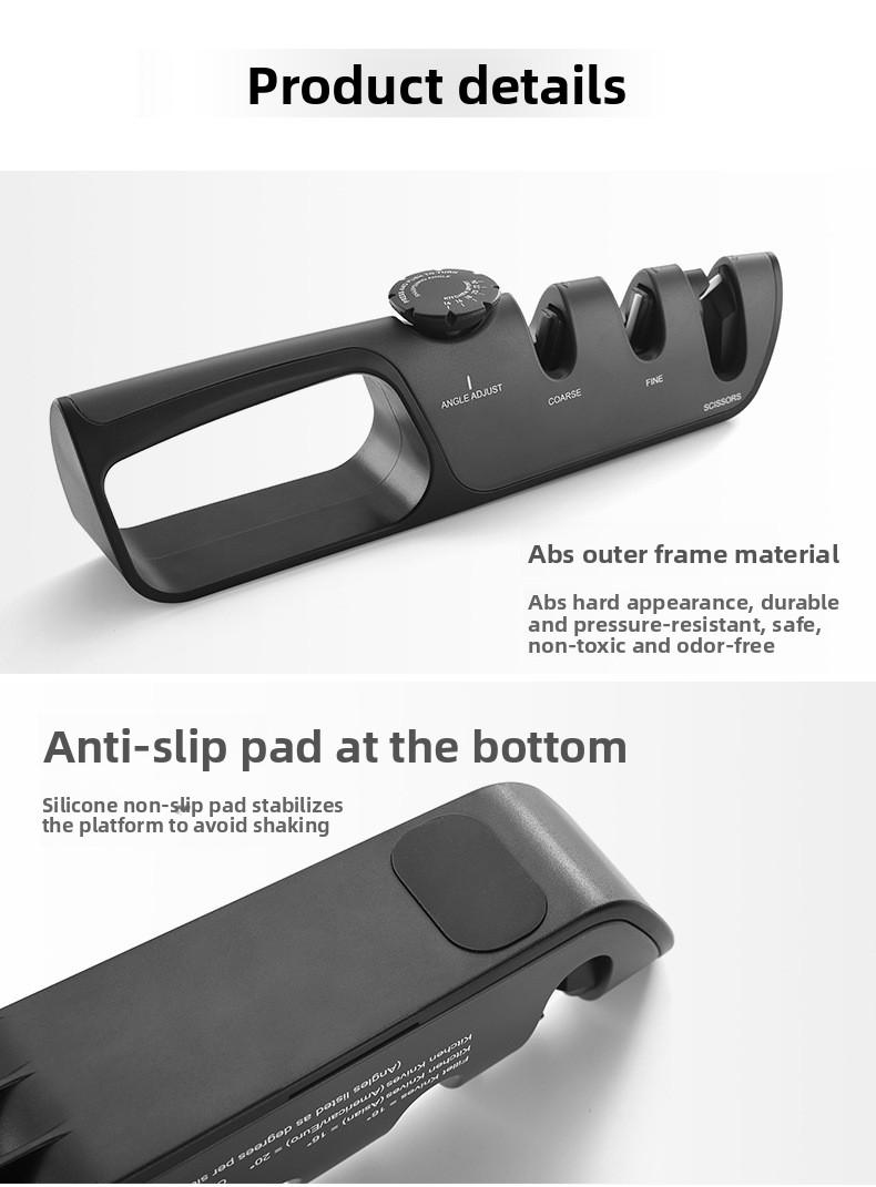 Adjustable Kitchen Knife Sharpener, Manual Tungsten Steel Sharpener, Fast Household Knife Sharpening Tool