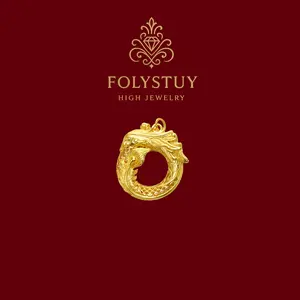 [27.5mm with 32mm Phoenix Pendant]【FOLYSTUY (YNK15)】Round Phoenix Pendant with Intricate Design, Unisex, Elegant Animal Design