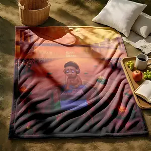 1 piece Jon Bellion New York Soul Music Album Cover themed flannel blanket - Super soft flannel blanket, suitable for beds and sofas, all-season use, modern design, digitally printed pattern, 100% polyester material, machine washable, suitable for
