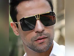 Oversized Rimless Sun Glasses Unisex