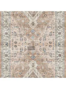 【Christmas Gift】Brown - 10'x13' Area Rugs Ultra-Thin Washble Rug, Stain Resistant Anti Slip Backing Rugs For Living Room,Bedroom, Vintage Home Decor Area Rug