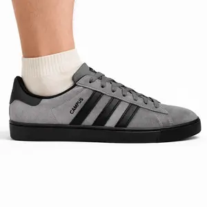 Adidas Men's Grey Campus Vulc Sneakers, JQ6359