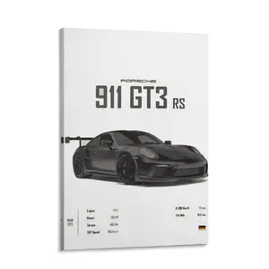 911 GT3 RS Car Poster Room Decor - High-Quality Print for Automotive Enthusiasts
