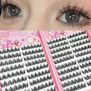 False Eyelashes That Can Be Directly Adhered without Glue - 240 Clusters, Soft Eyelash Bundles, Thick and Made-up Comic Eyelashes, Natural False Eyelashes, Glue-free False Eyelashes, Mega Volume Lashes, Cosmetic False Lashes, DIY Eyelash Extensions