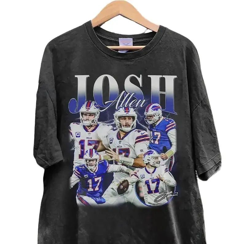 Vintage 90s Graphic Style Josh Allen T-Shirt, Josh Allen Shirt, Pittsburgh Football Shirt