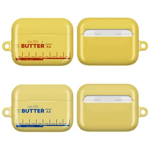 Trendy Salted Butter AirPods Case –  Yellow Butter AirPod Cover for AirPods 4 3 2 1 & AirPods Pro Gen 2, AirPods Pro Gen 3 – City Girl Pop Aesthetic Case, Funny Foodie Cover