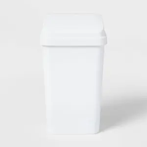 13gal Swing Top Waste Basket White - Brightroom: Kitchen Trash Can, 13 Gallon Capacity, Textured Plastic, Indoor Use