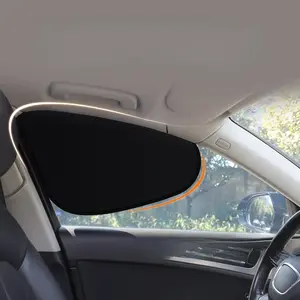 Car Side Window Heat Insulation Sunshade, Black Vinyl Static Cling Window Shade, UV Protection & Privacy Shield, Car Sun Shades