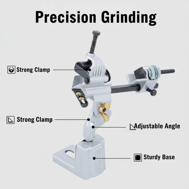 Bench Grinder Drill Bit Sharpening Jig, Manual Mini Drill Bit Sharpener for Metalworking, Woodworking DIY, Drill Bit Restoration & Maintenance