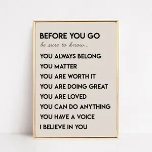 Affirmation Wall Art for Kids, inspirational Classroom Decor, Kids Room Decor, Positive Classroom Wall Art, Room Decor, Unframed