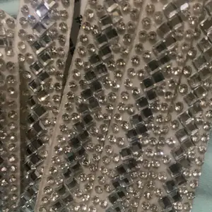 4 Yards Self Adhesive Rhinestone Ribbons 4 Styles Rhinestone Diamond Roll Bling Ribbon Glitter Resin Diamond Belt for Home Clothing DIY Craft Wedding (White,Delicate)