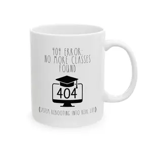 Funny IT Graduation Mug – Class of 2025 Gift for Info Tech Grads – 11oz Ceramic Coffee Cup with Sassy Quote – Woof Whatever