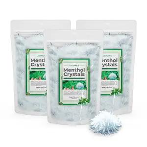 Luciana’s Herbal & Aromatherapy  | Pure Menthol Crystals (3 x 1 lb Bags) Bath Skincare
