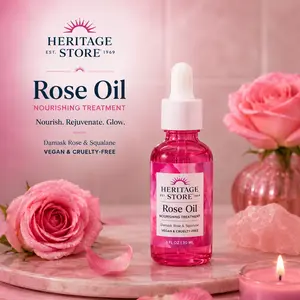 Heritage Rose Oil Nourishing Treatment 1oz — Glow Face Oil with Rose Hydrosol — Daily Skincare Ritual