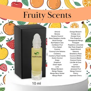 Fruity Fragrance Oil Scents Roll-ons 1/3 oz. Gift Box Included
