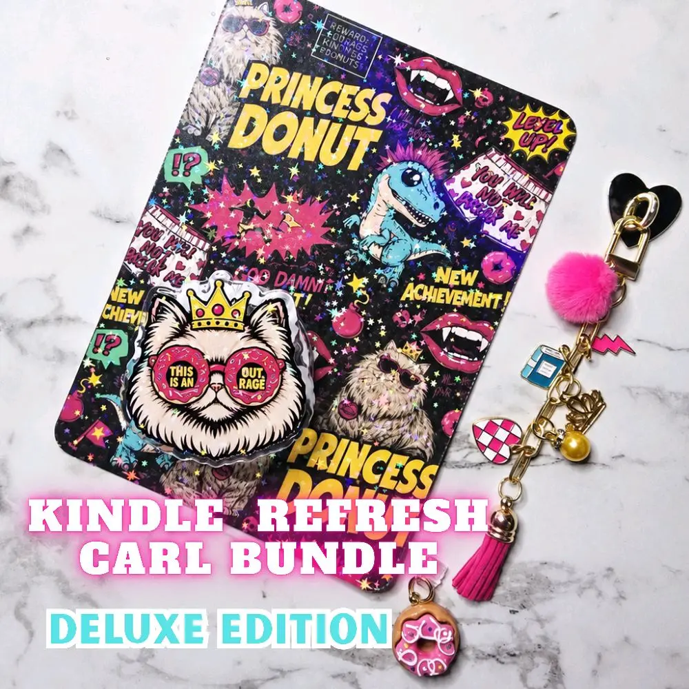 CARL DELUXE Kindle Refresh Kit | Includes Insert, Magnetic Grip, Dust Plug Charm, and Chain Charm