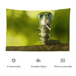 Fun Caterpillar Flags Turn Any Wall Into a Statement | 3x5 Ft Custom Banner for Garage, Bedroom, Living Room | Outdoor & Garden Durable Home Bedroom Decor