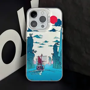 WB Anime Cartoon Adventure Pirate Ship Straw Hat Crew Thousand Sunny Phone Case SuitableCompatible with iPhone 11, 12, 13, 14, 15, 16, 17 Series, Samsung Galaxy S21, S22, S23, S24, S25, S26,Trendy and Protective Case for Every Style