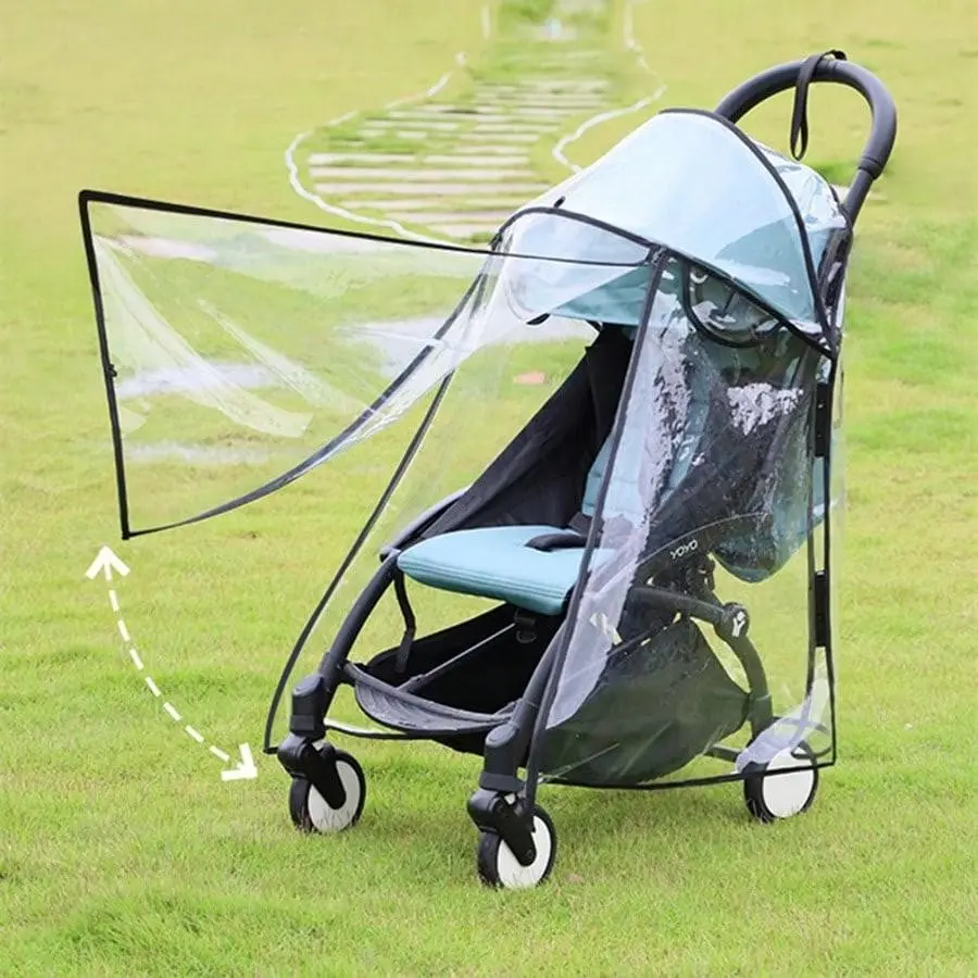 Stokke Yoyo3 Baby Stroller Rain Cover, Windproof and Waterproof, Compatible with Babyzen Yoyo1/2, Thick Eva Material, Shopping Cart Accessory