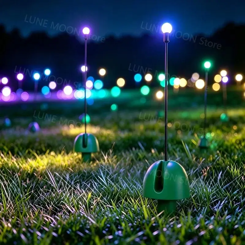 LED jumping lights, outdoor waterproof ground-insert arch lights, with color-changing capabilities, suitable for garden, courtyard, and party decorations, and come with a power adapter