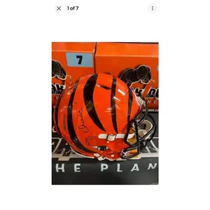 Jamaar Chase Autographed AUTHENTIC Bengals Full Size Helmet Beckett COA