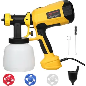 Sprayer 600W High 3 Nozzles & 3 Patterns 1200ML Bottle Easy to HVLP Spray Gun for Furniture Cabinets Fence Chairs DIY Works etc