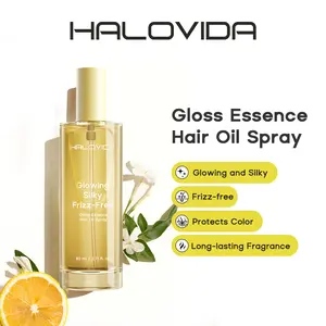 Halovida Gloss Essence Hair Oil Spray,Glowing & Silky Hair,Repair & Heat Protection,Advanced Color Protection,Long-lasting Fragrance,Gentle,Jojoba Oil,With Camellia Squalane,ZORYALYS Complex Haircare,Holiday Haul