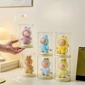 Mini Figure Dustproof Cover, Stackable Display Case, Storage Organizer Compatible with Labubu4.0, Christmas and Halloween Gift, Dustproof Storage Box