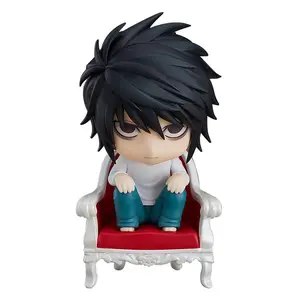 Q Version Anime L Light Yagami figure Light Yagami action figure L Light Yagami sitting figurine Doll  Model Toy boy Statue Gift