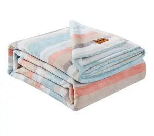 Wrangler Glen Canyon Stripe Plush-Fleece Twin Blanket