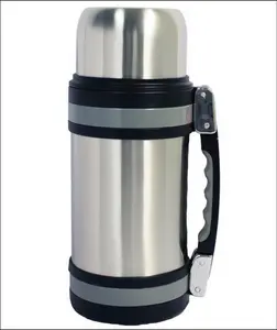 AT1280 40 Oz Vacuum Insulated Wide Mouth Bottle with Shoulder Strap for Travel and Outdoor Use