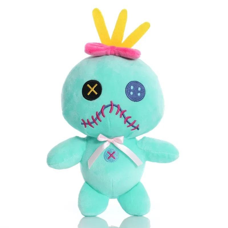 Scrump Plush Toys Pendant Cartoon Lilo and Stitch Plush Toys Soft Stuffed Kawaii Green Doll Xmas Gift For Boys