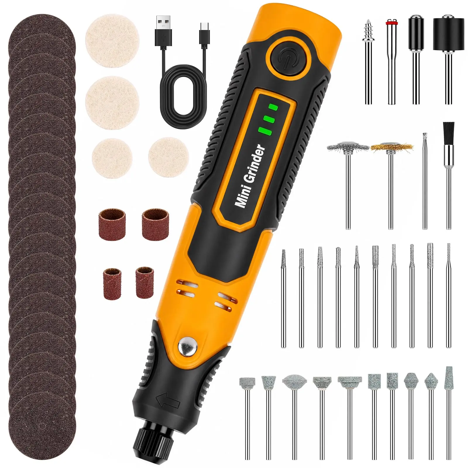 Mini Cordless Rotary Tool Kit - 3.6V & 3-Speed Precision Rechargeable Drill Set - Portable Lightweight Tool for 3D Printer Precision Work