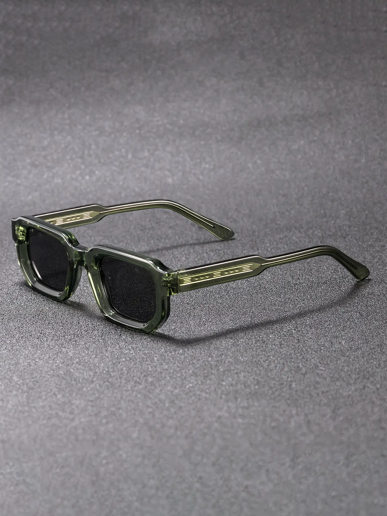 CATERSIDE One Pair With Packaging Leisure Travel Essential Retro Thick Frame Square Glasses CP Temple Tips Detail Unisex Minimalist Style Beach Wedding Music Festival Photography Prop Gift Trendy Casual Sunglasses, Vintage Trendy Sunglasses