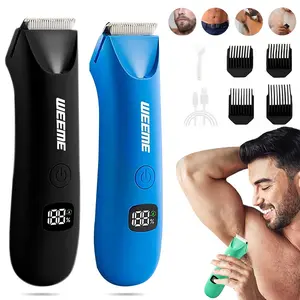 Men's Body Groomer with Digital Display, Multi-Functional Electric Hair Removal Device, Portable Quick Body Hair Trimmer for Private Use, Rechargeable Body Trimmer