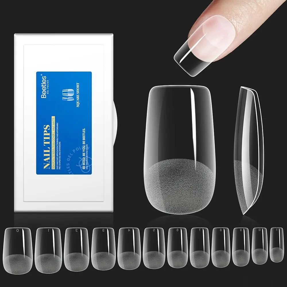 504Pcs Pre Filed Half Matte Short Square