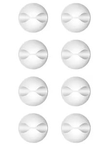 8 Pack Adhesive Cable Clips White Cable Cord Holder Organizer Management System for Desk Wire Clips for Computer Electrical Charging Mouse Cord Versatile Flexible Easy Installation