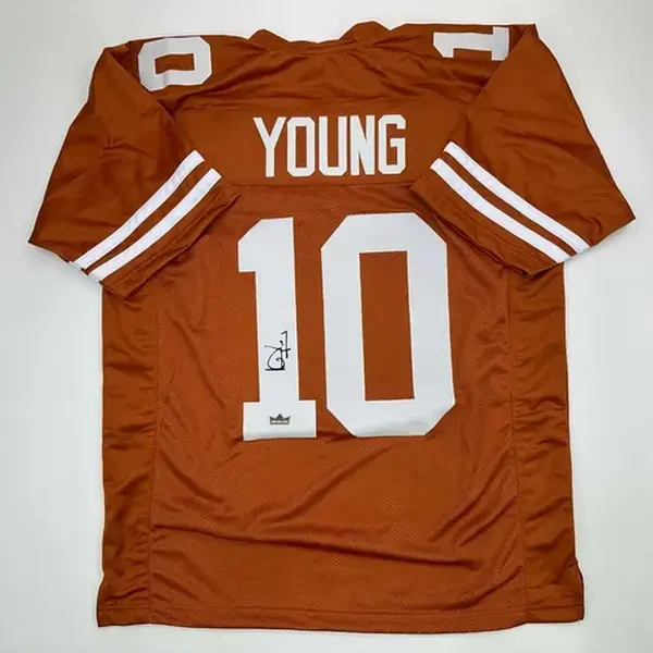 Facsimile Autographed Vince Young Texas Orange Reprint Jersey