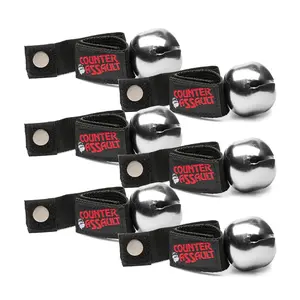 Counter Assault Bear Bell Chrome with Silencer - 6 Pack