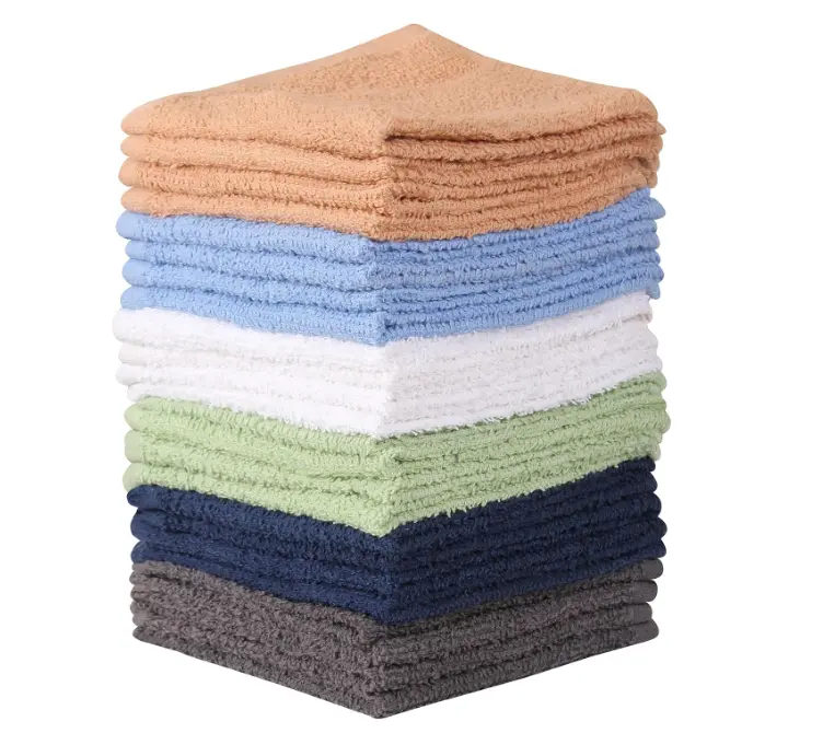 100% Cotton Wash Cloth Set - Pack of 24 - Highly Absorbent and Soft Feel Fingertip Towels (Multi) Photo