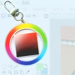 Color Wheel Digital Art Color Wheel Keychain