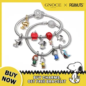 GNOCE Lovely Charms Pendant Bracelet Necklace Ladies fashion with Bracelet universal charms Not easy to fade charm bracelet Birthday gift  Valentine's Day Gift  Anniversary gift Maximalist Jewelry