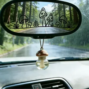 Beautiful And Cute Mushroom Pattern Car Sticker, Car Door Window Decal, Universal Car Exterior DecorationAccessories