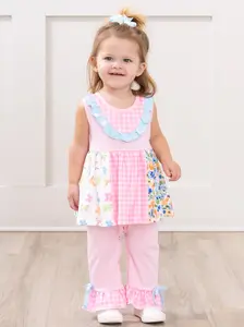 Spring Garden Bows Ruffle Romper