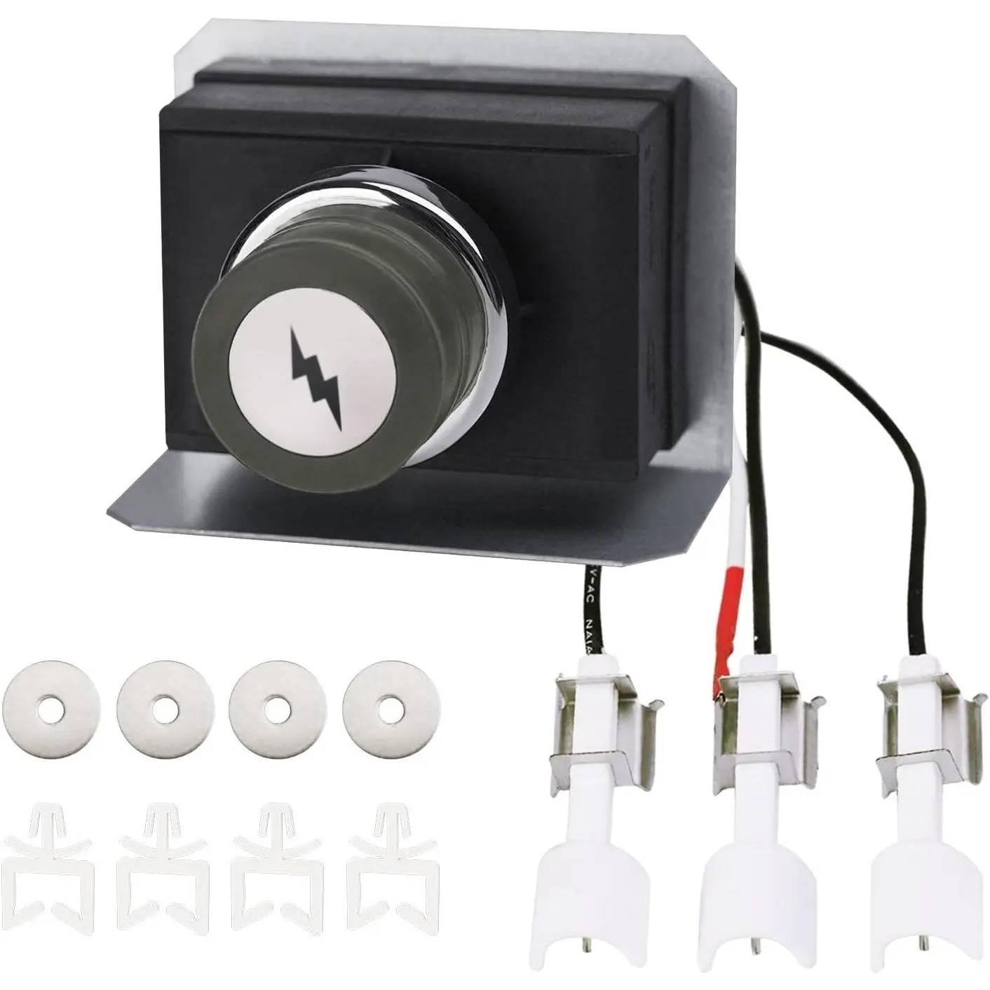 7628 Grill Igniter Kit for Weber Genesis 310 and 320 Gas Grills with Front Mounted Control (2011 - Newer), Easy to Replace