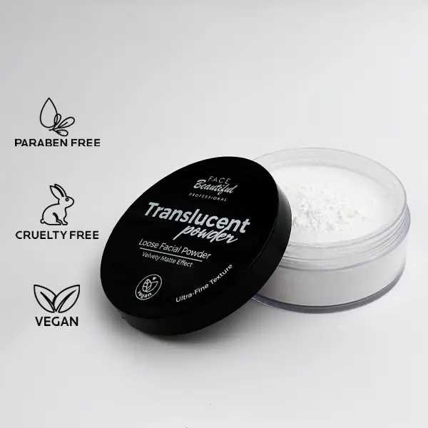 Face Beautiful Brazilian Loose Powder - Velvety Matte, Ultra-Fine Translucent Finish for Set Makeup on Fair to Medium Skin Tones, Brightening Under-Eye, 10 g / 0.35 oz