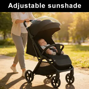 2 in 1 Baby Stroller, One-click Folding Lightweight Foldable ， Perfect for Travel, Shopping & Daily Walks, Ergonomic Design, Aluminum Alloy Frame