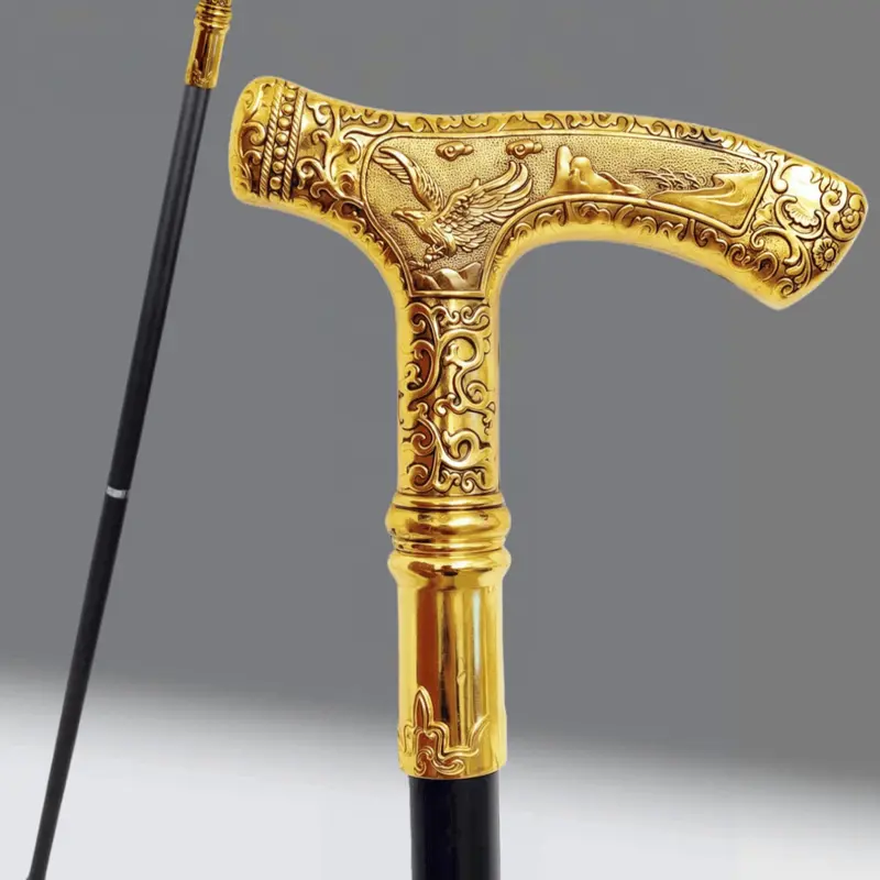 Eagle Pattern Walking Stick, High-End Creative Cane, Zinc Alloy Detachable Combination, Outdoor Travel, Gothic Halloween Staff, Durable Walking Sticks, Walking Canes