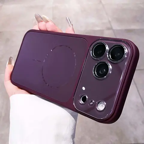 TechVibes Stylish Designed Magnetic iPhone Case for iPhone 14-18 Pro Max,Compatible with MagSafe,Tempered Glass Camera Lens Protection,Matte Military Grade Drop Protective Hard PC Shockproof Cover HL