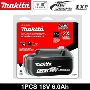 Makita 18V 6.0Ah Powerful long-lasting Rechargeable Battery+electric drill+charger ,For Makita Power Tools Battery replacement high-capacity